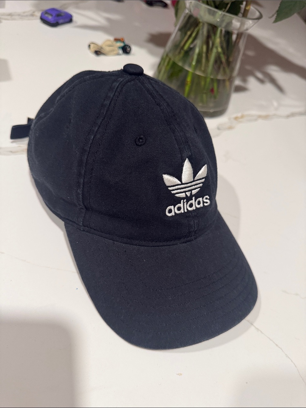 adidas Kids Navy Blue Cap with White Trefoil Logo